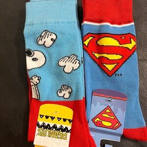 Novelty Socks - Snoopy/Peanuts & Superman